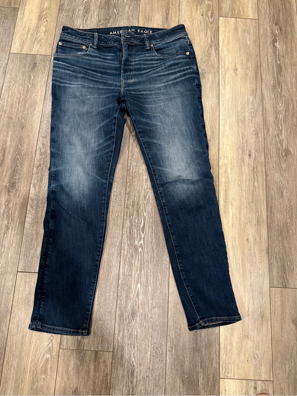 American Eagle Outfitters Men’s Dark Indigo Slim Straight Jeans